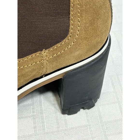 RAG & BONE Shiloh High Golden Brown Ankle Boot Sz 38.5 US 8.5 Leather Block Heel - Picture 6 of 16
